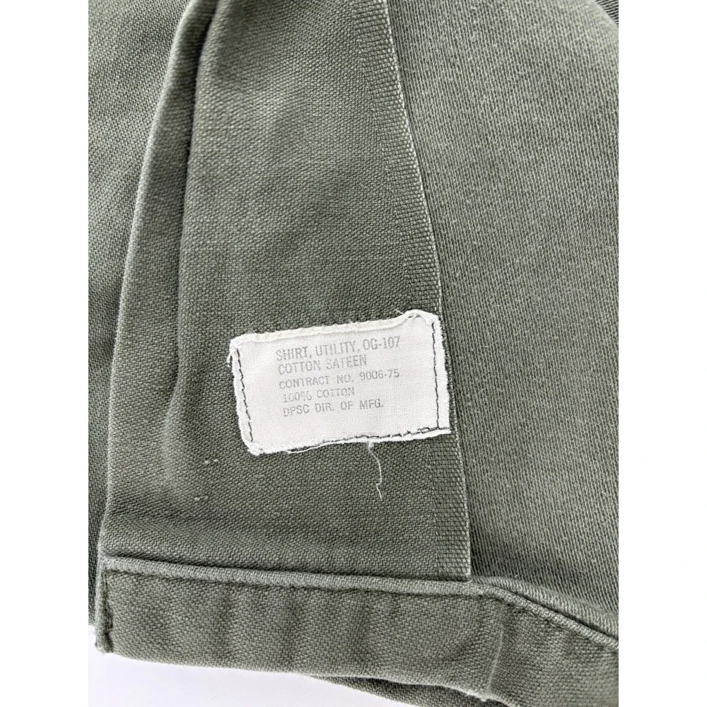 Vietnam Shirt OG-107 Mans Fatigue Cotton Sateen Olive Drab Military Jacket USGI